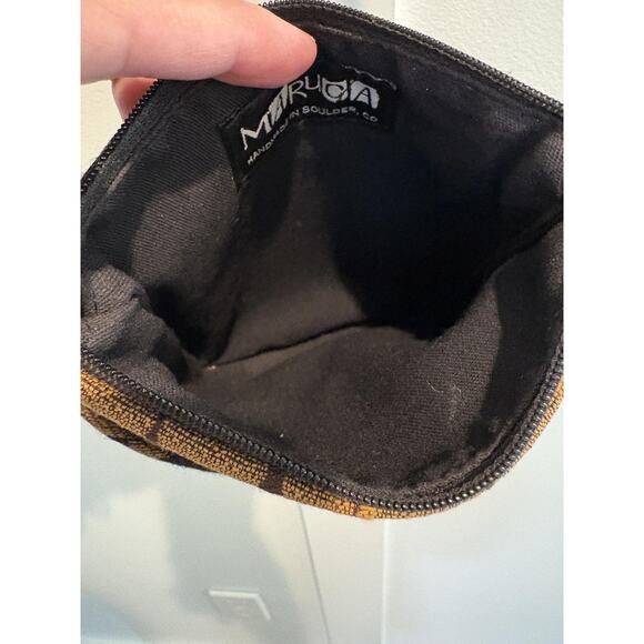 Maruca Crossbody Bag Brown Black Geometric Tapestry Purse Handmade USA - Picture 5 of 11